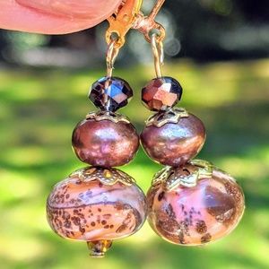 💕Host pic💕Handmade earrings with lampwork beads.
